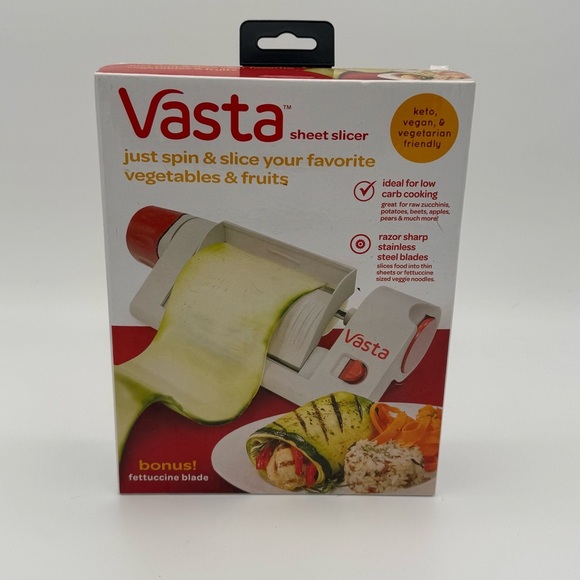 Vasta Sheet Slicer Fruit & Vegetable Slicer for Low Carb Keto Vegan Eating NWT - Picture 2 of 9
